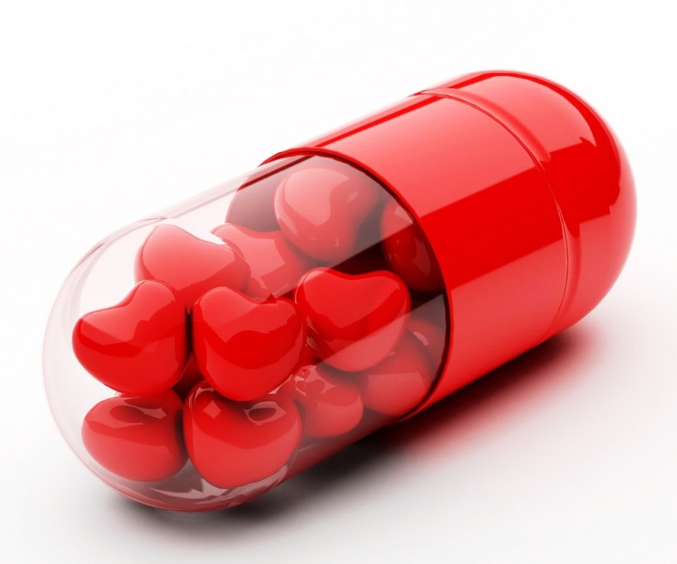 Обои Red Love Pills 960x800