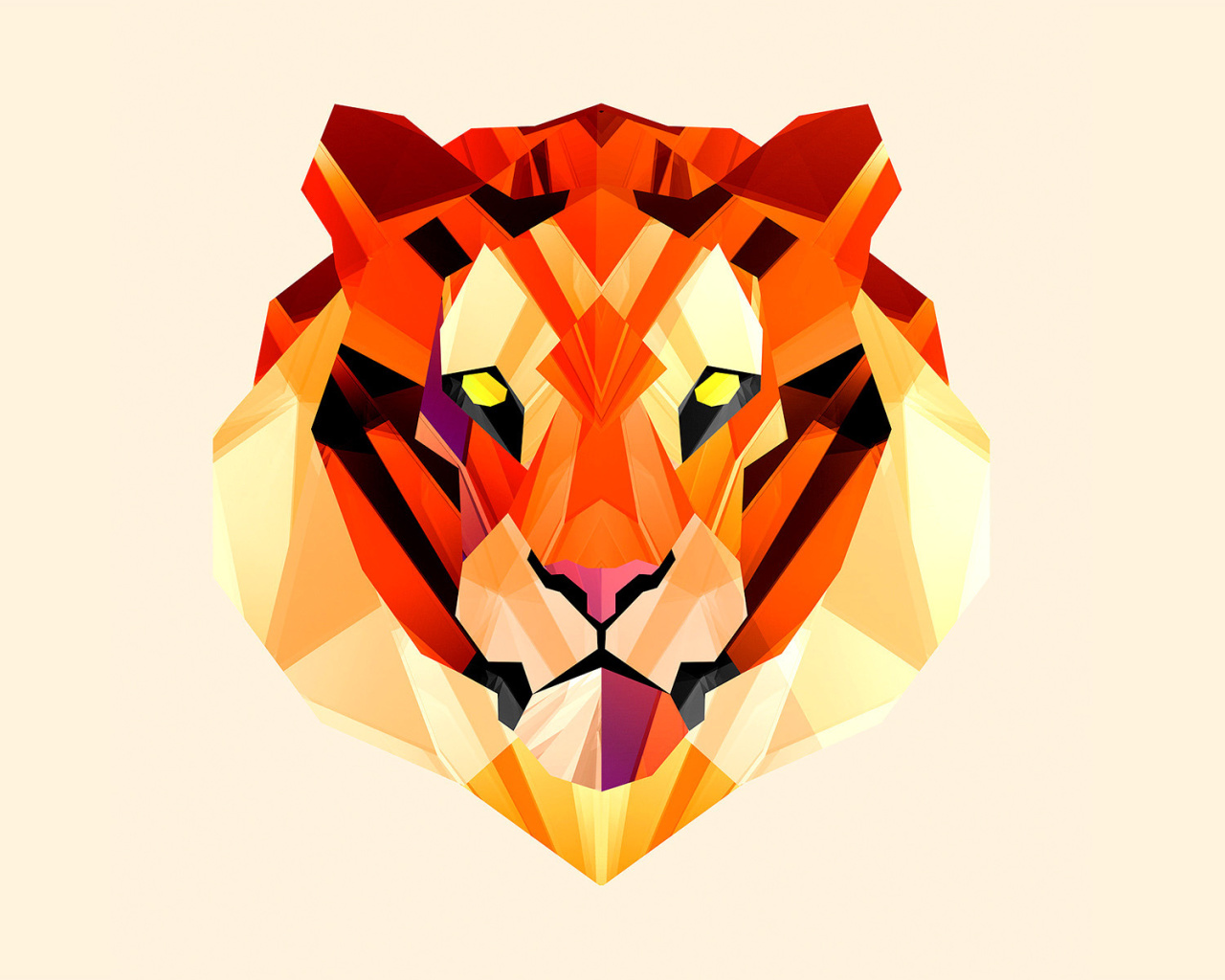 Das Polygon Tiger Wallpaper 1280x1024