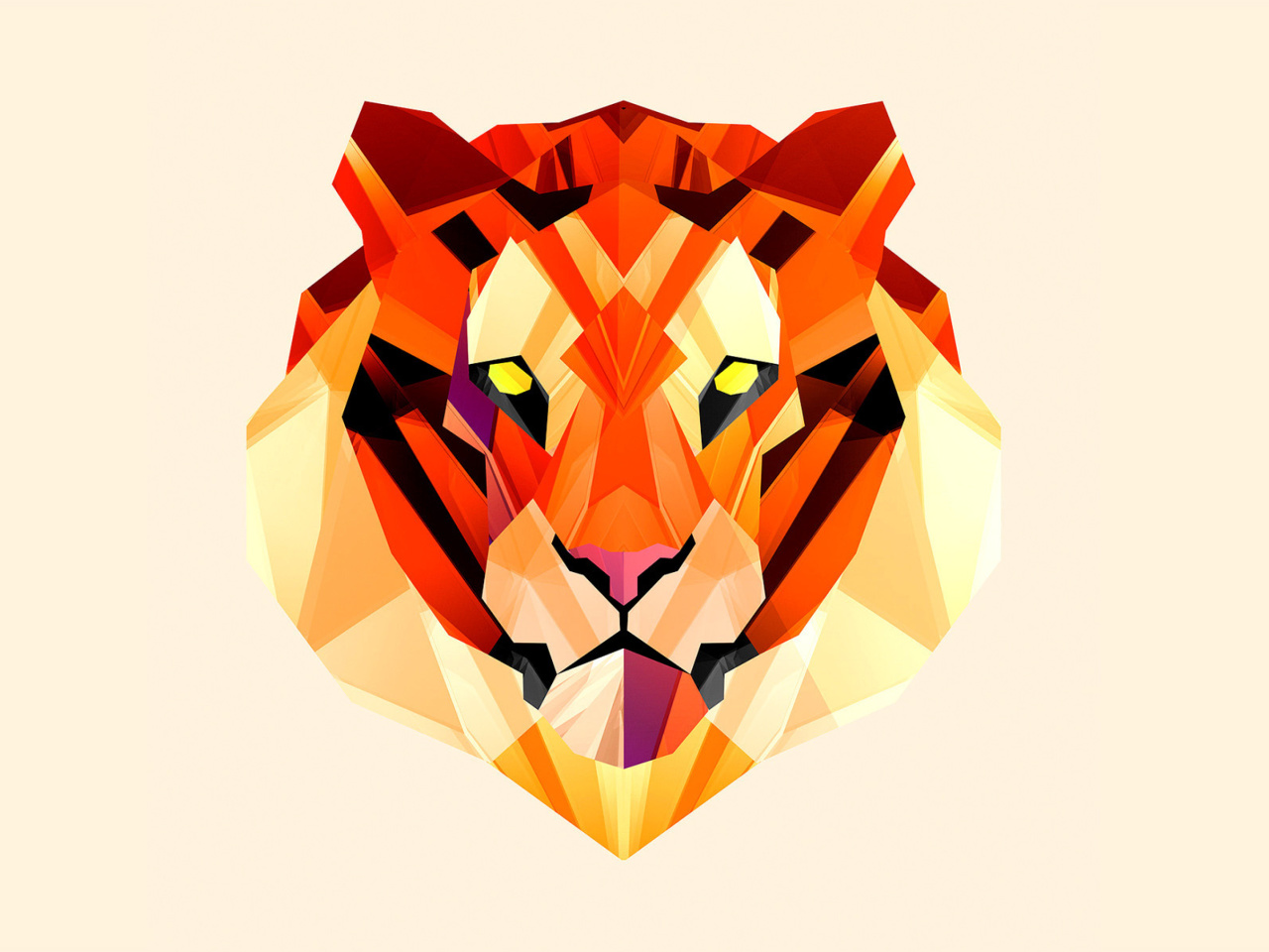 Polygon Tiger wallpaper 1280x960