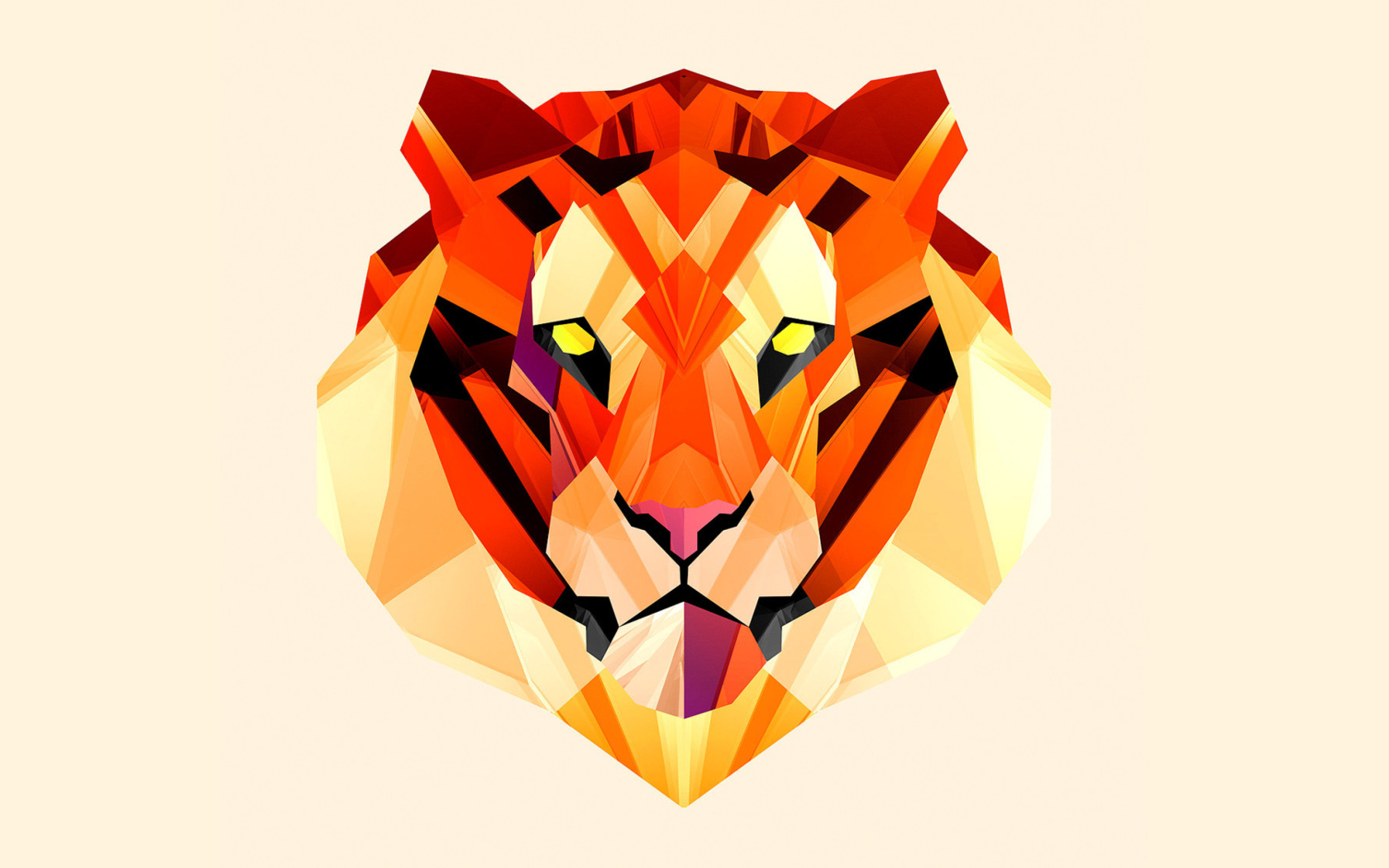 Polygon Tiger wallpaper 1680x1050