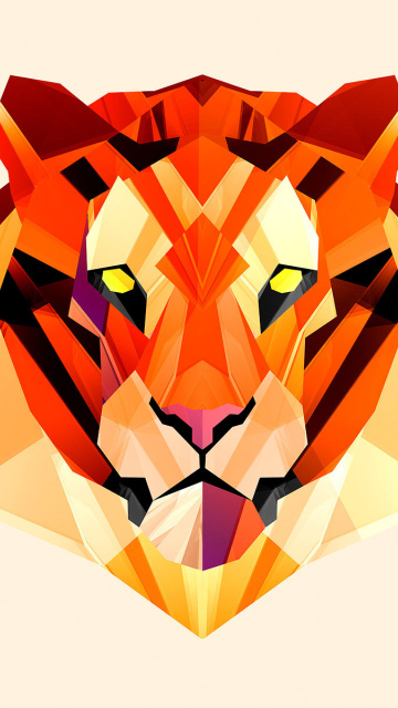 Sfondi Polygon Tiger 360x640