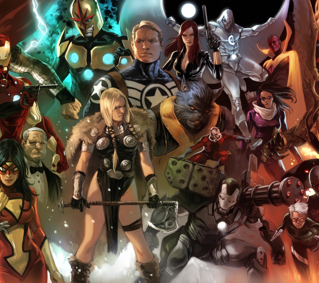 Das Marvel Comics Characters Wallpaper 1080x960