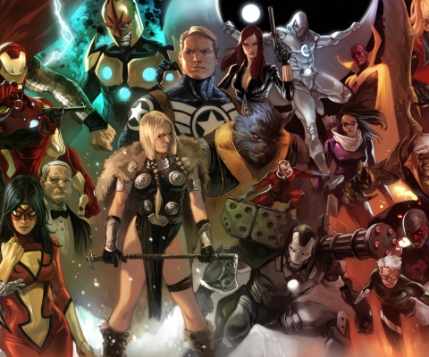 Das Marvel Comics Characters Wallpaper 480x400