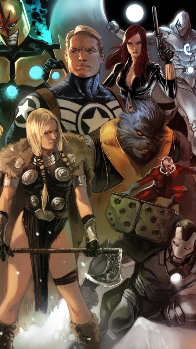 Das Marvel Comics Characters Wallpaper 640x1136