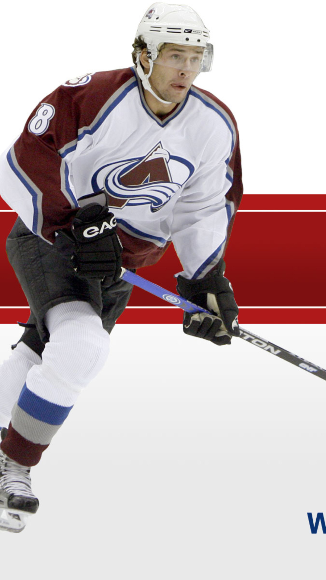 Fondo de pantalla Colorado Avalanche Wojtek Wolski 1080x1920