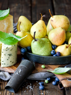 Pears and cheese DorBlu wallpaper 240x320