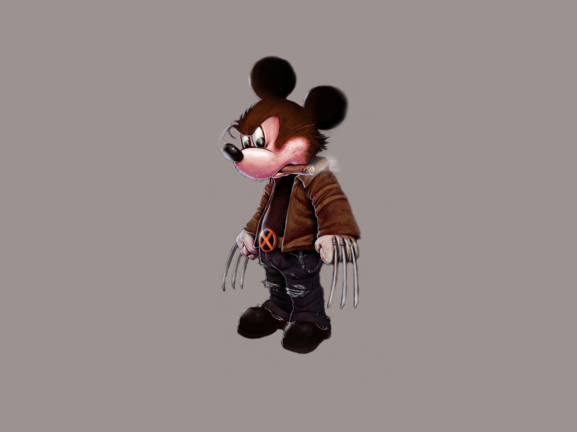 Fondo de pantalla Mickey Wolverine Mouse 1152x864