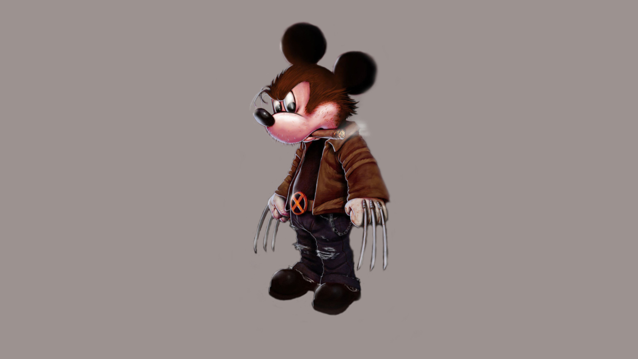 Обои Mickey Wolverine Mouse 1280x720