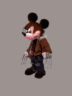 Das Mickey Wolverine Mouse Wallpaper 240x320