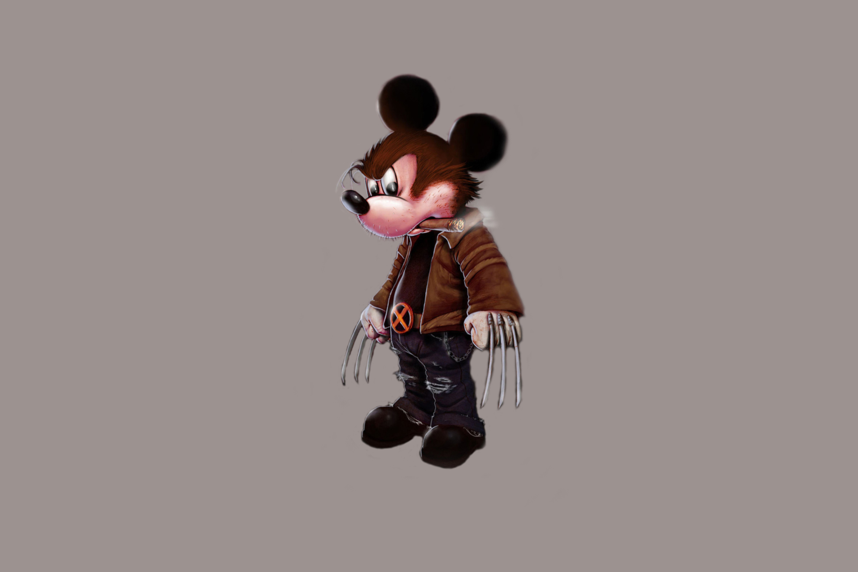 Обои Mickey Wolverine Mouse 2880x1920
