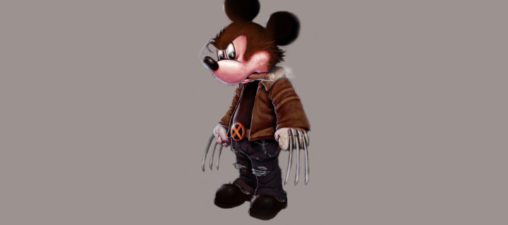 Mickey Wolverine Mouse wallpaper 720x320