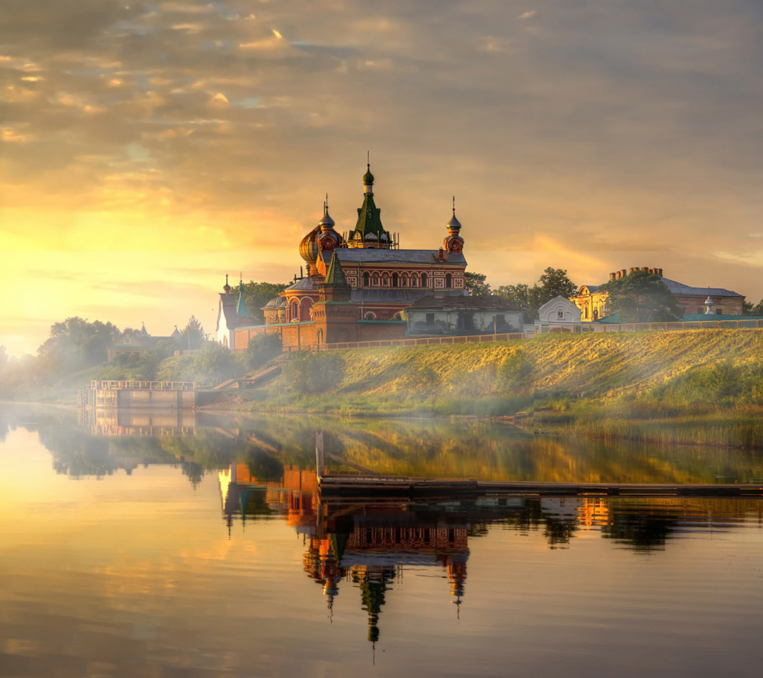 Обои Staroladozhsky Nicholas Monastery 1080x960