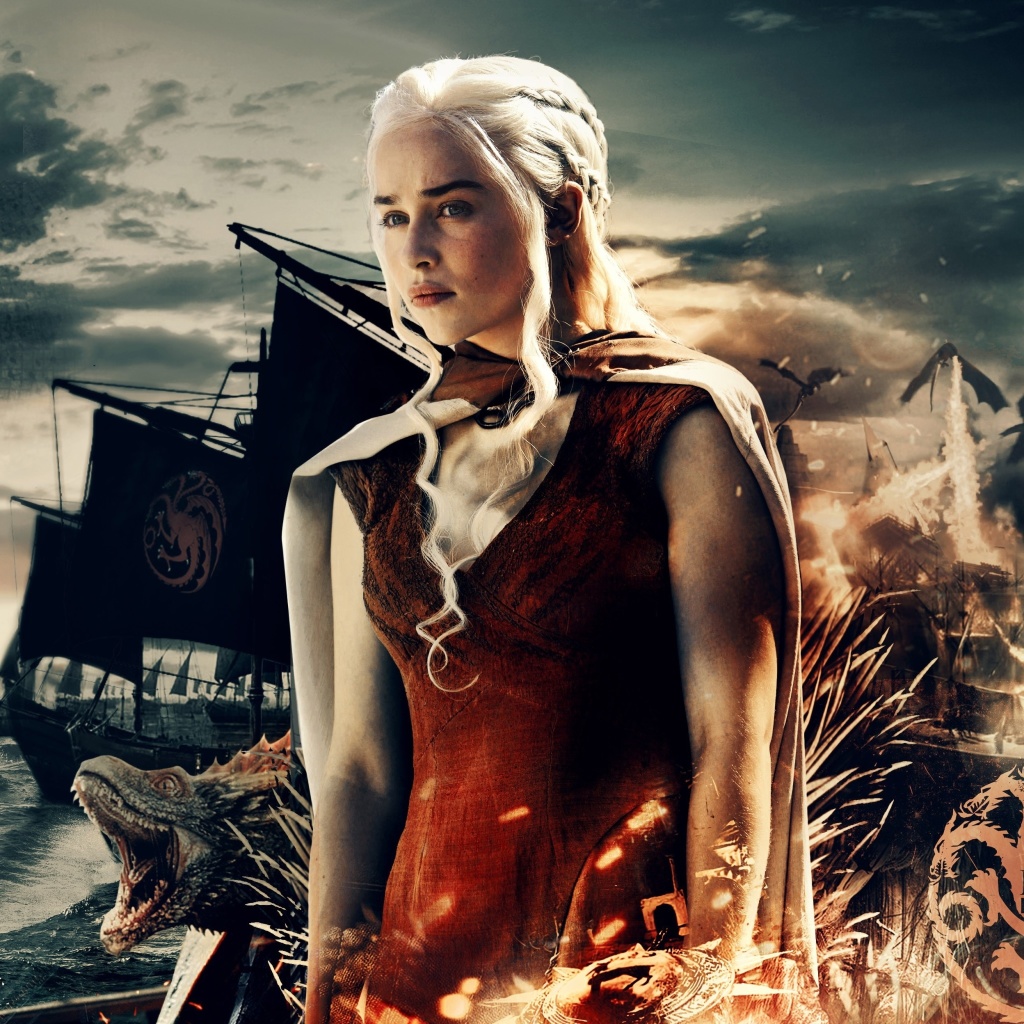 Das Game of Thrones Daenerys Targaryen Wallpaper 1024x1024