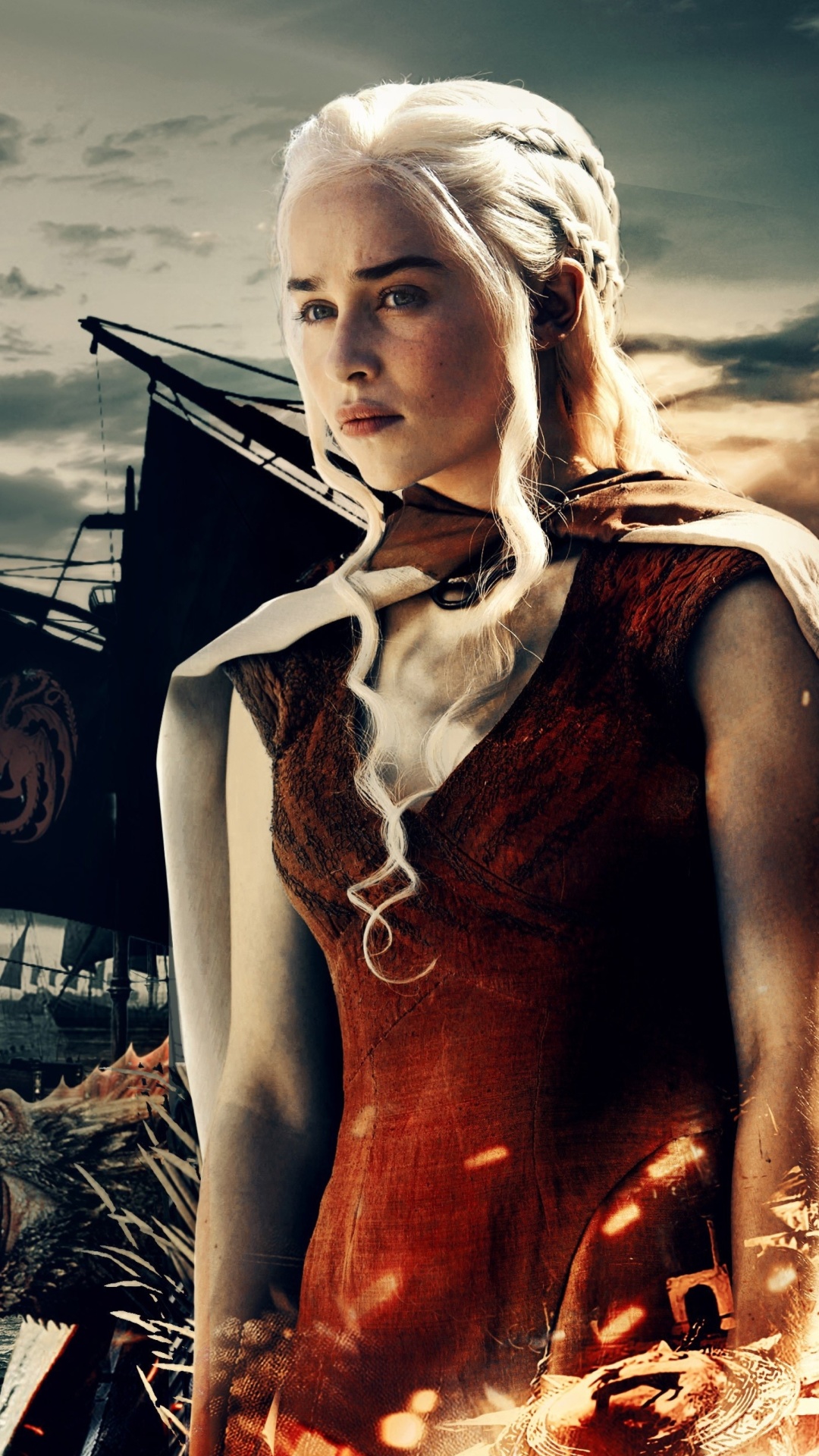 Fondo de pantalla Game of Thrones Daenerys Targaryen 1080x1920