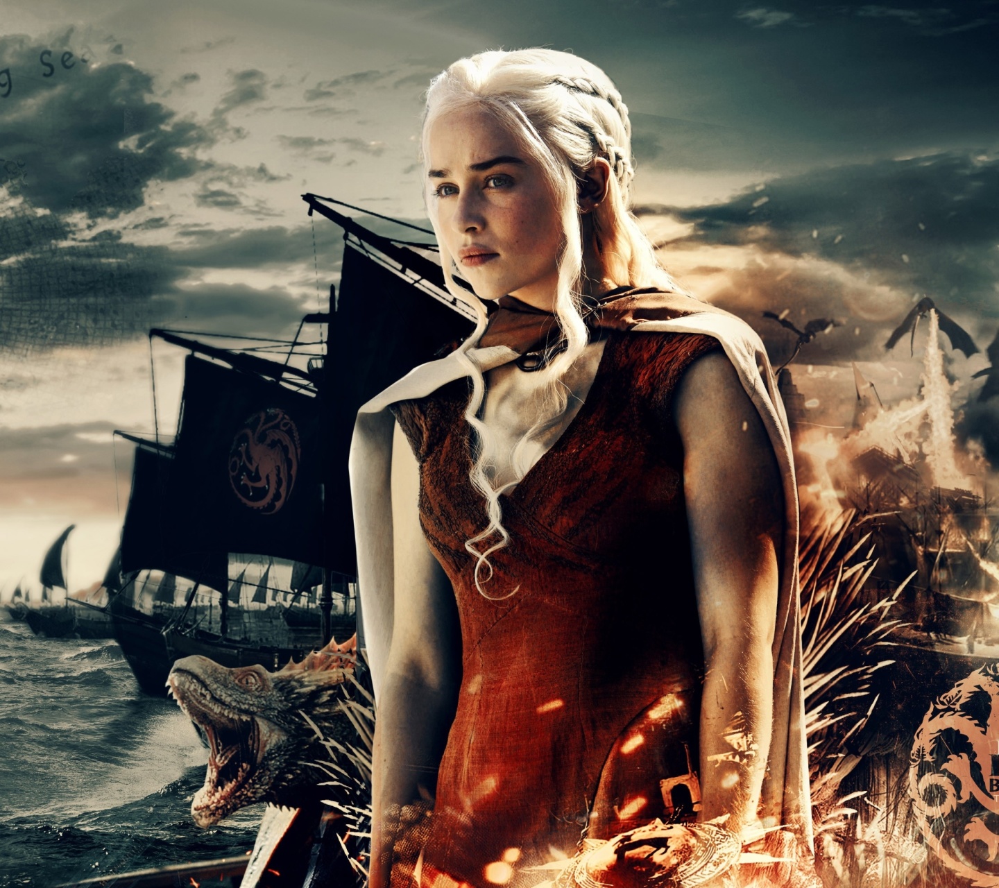 Screenshot №1 pro téma Game of Thrones Daenerys Targaryen 1440x1280