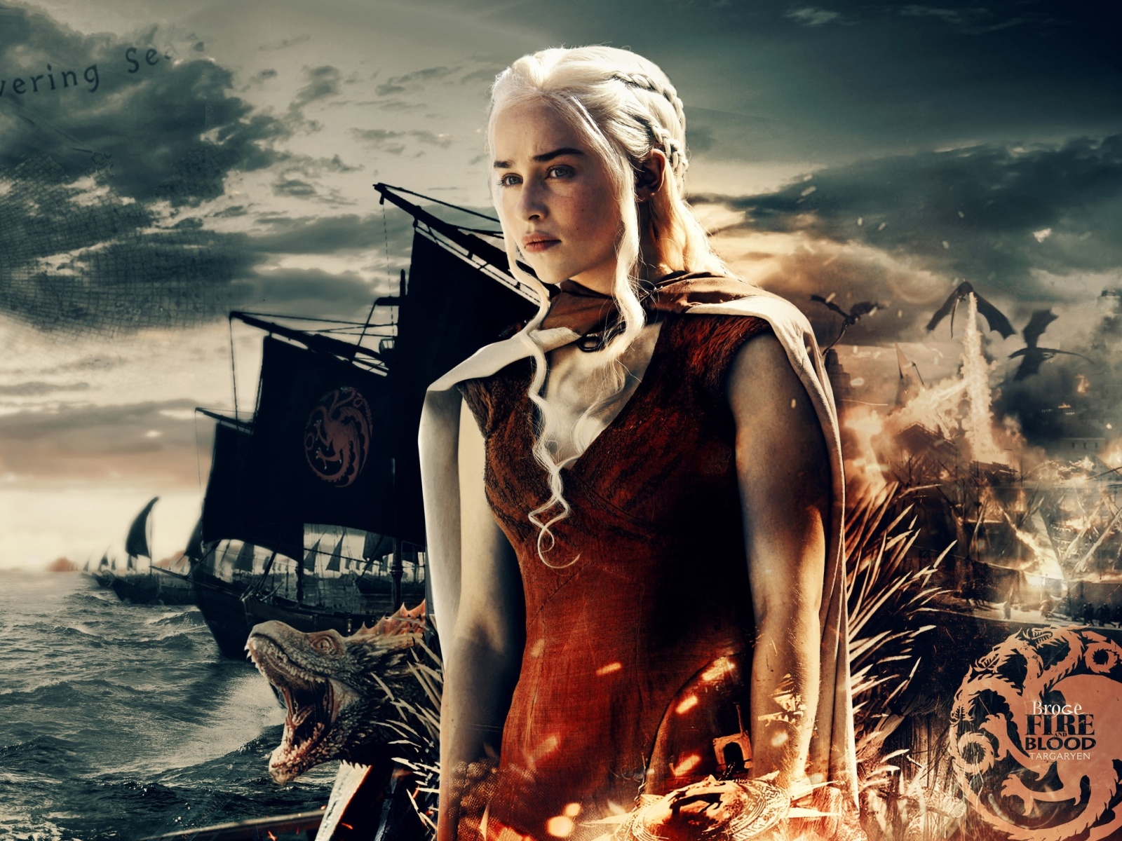 Das Game of Thrones Daenerys Targaryen Wallpaper 1600x1200