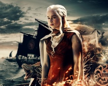 Screenshot №1 pro téma Game of Thrones Daenerys Targaryen 220x176