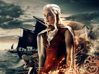 Das Game of Thrones Daenerys Targaryen Wallpaper 320x240