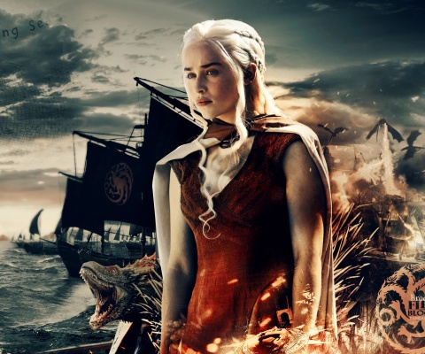 Обои Game of Thrones Daenerys Targaryen 480x400