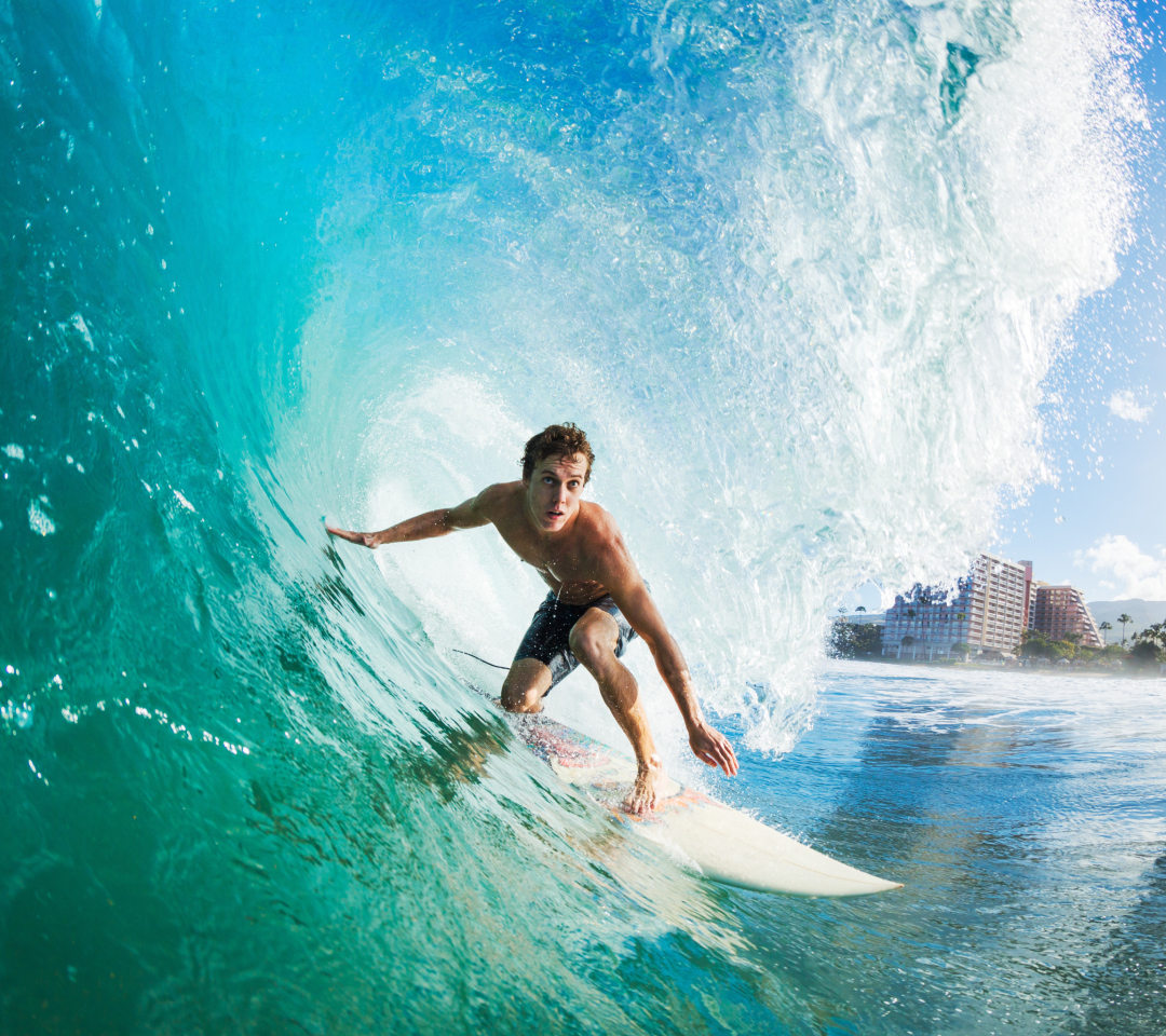 Catching Big Wave wallpaper 1080x960