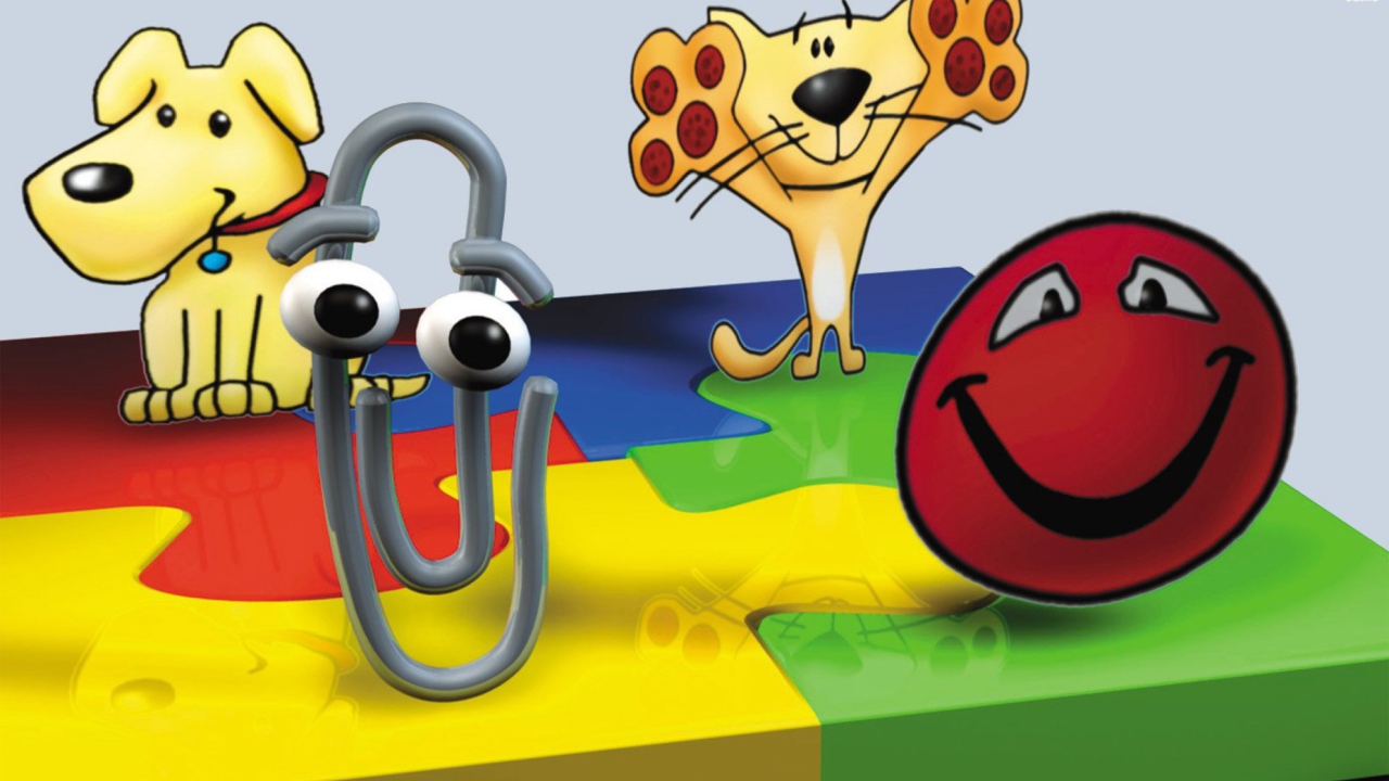 Обои 3D Paper Clip Friends 1280x720