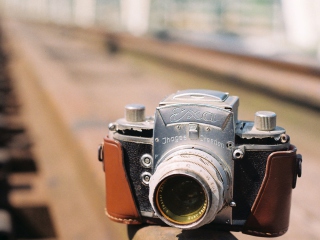Das Vintage Photo Camera Wallpaper 320x240