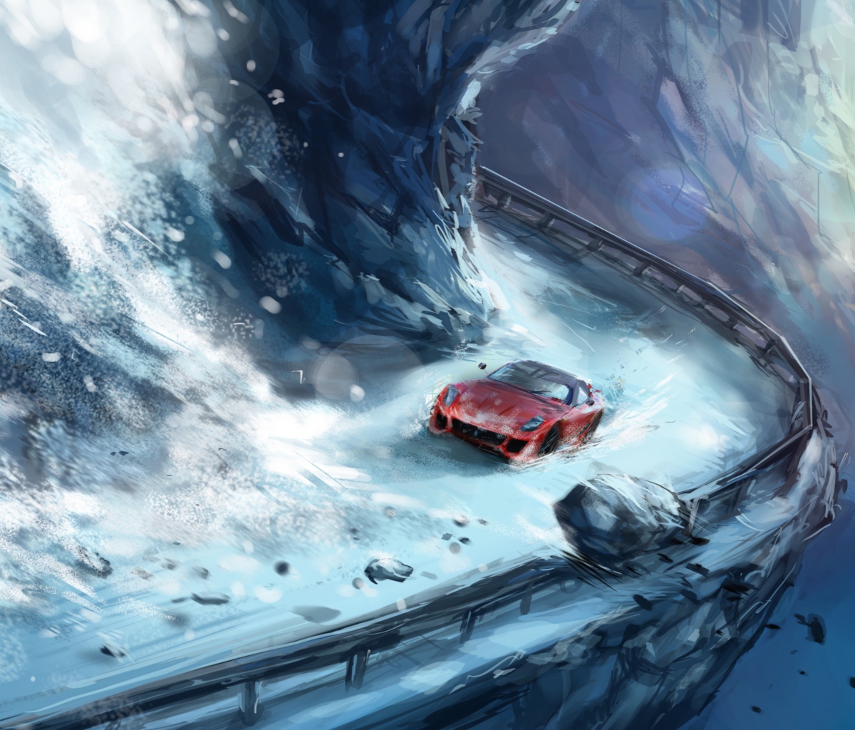 Extreme Driving Painting wallpaper 1200x1024