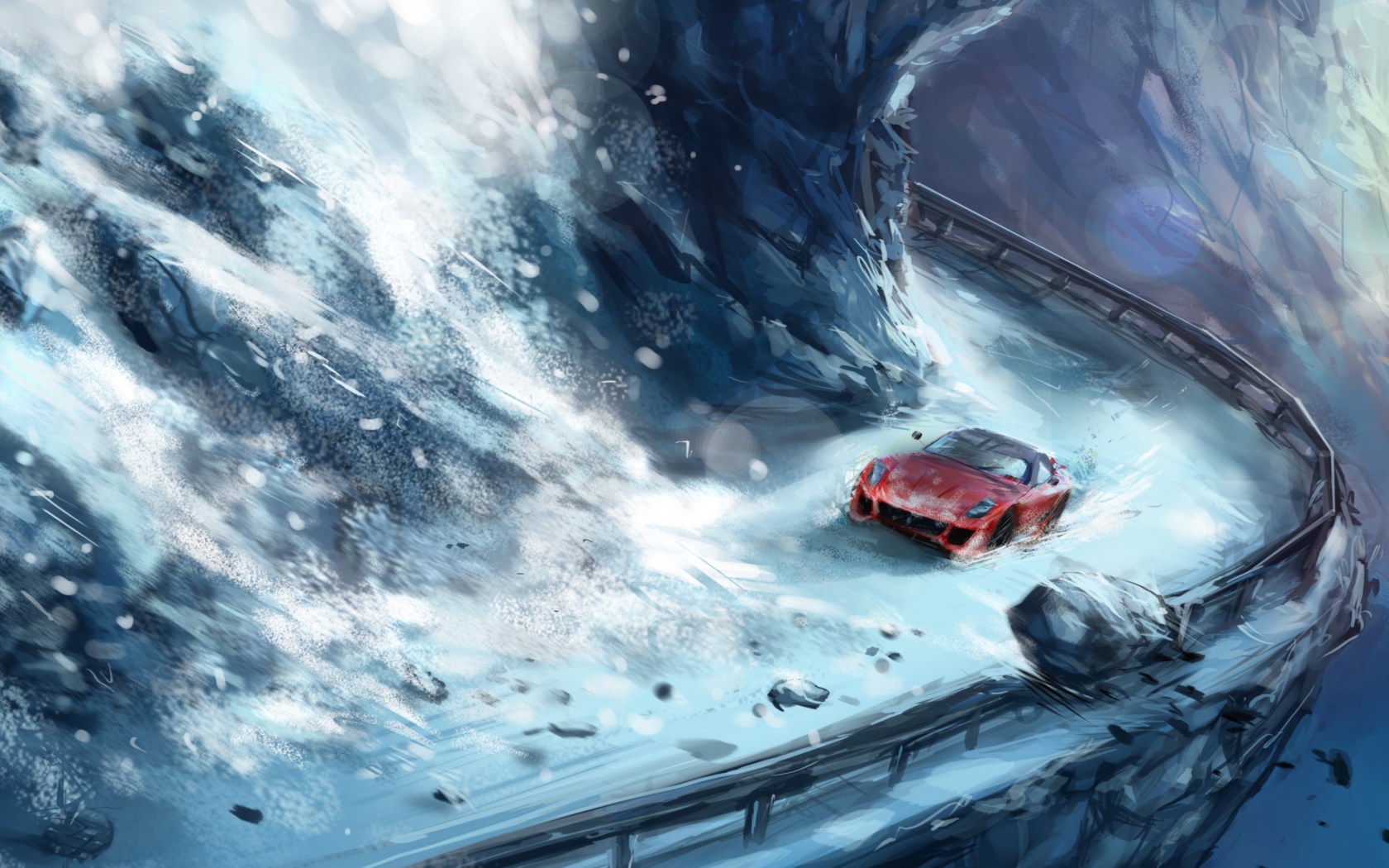 Screenshot №1 pro téma Extreme Driving Painting 1680x1050