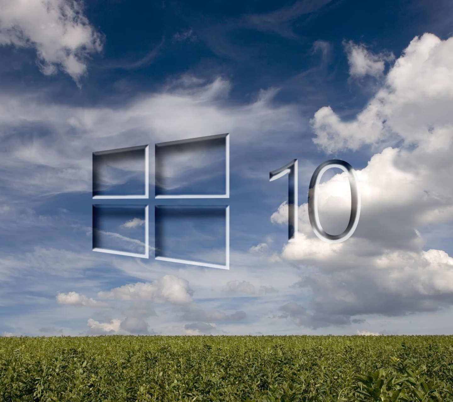 Обои Windows 10 Grass Field 1440x1280