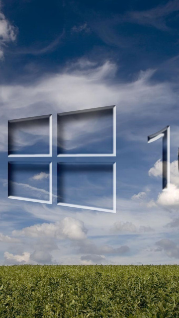 Das Windows 10 Grass Field Wallpaper 360x640