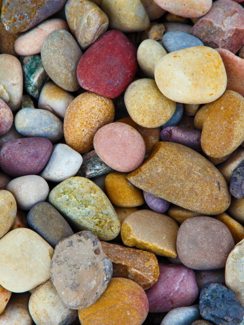 Fondo de pantalla Colorful Pebbles 480x640