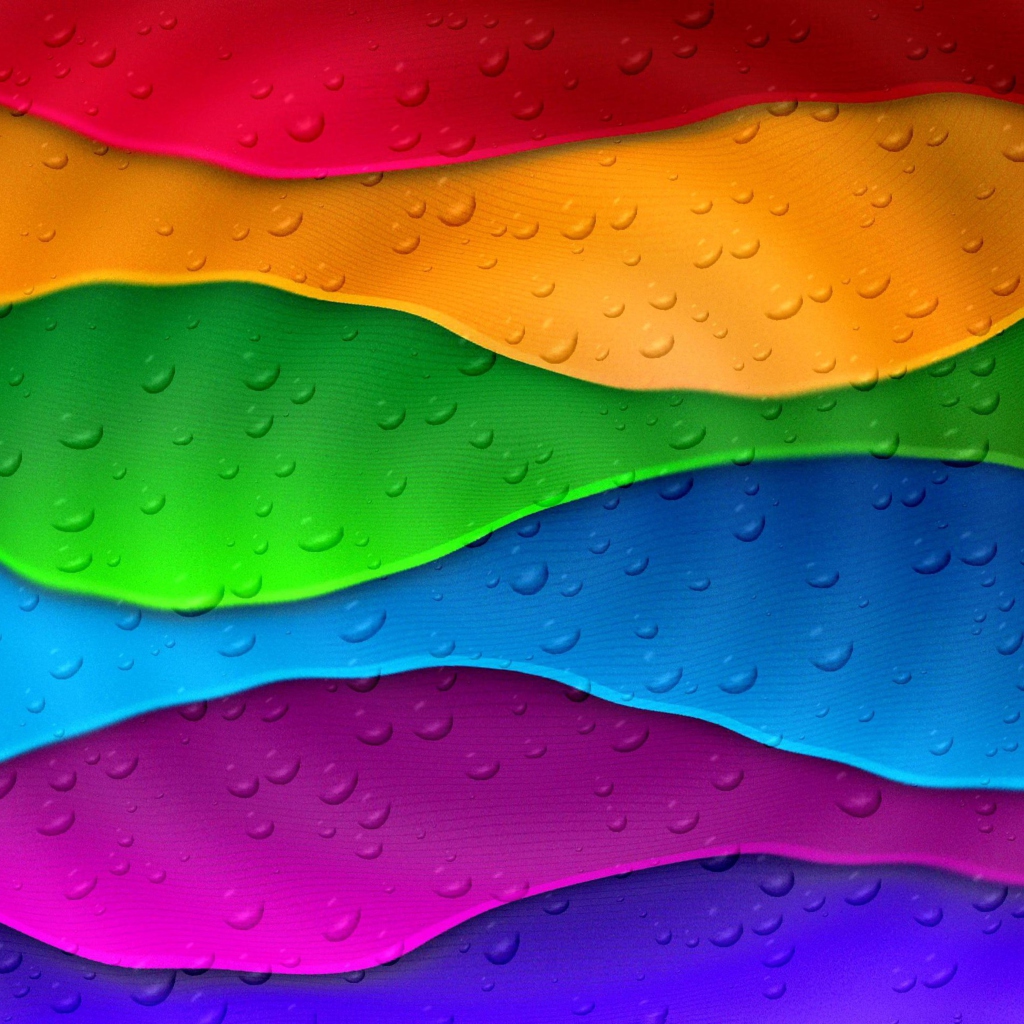 Das Rainbow Drops Wallpaper 1024x1024