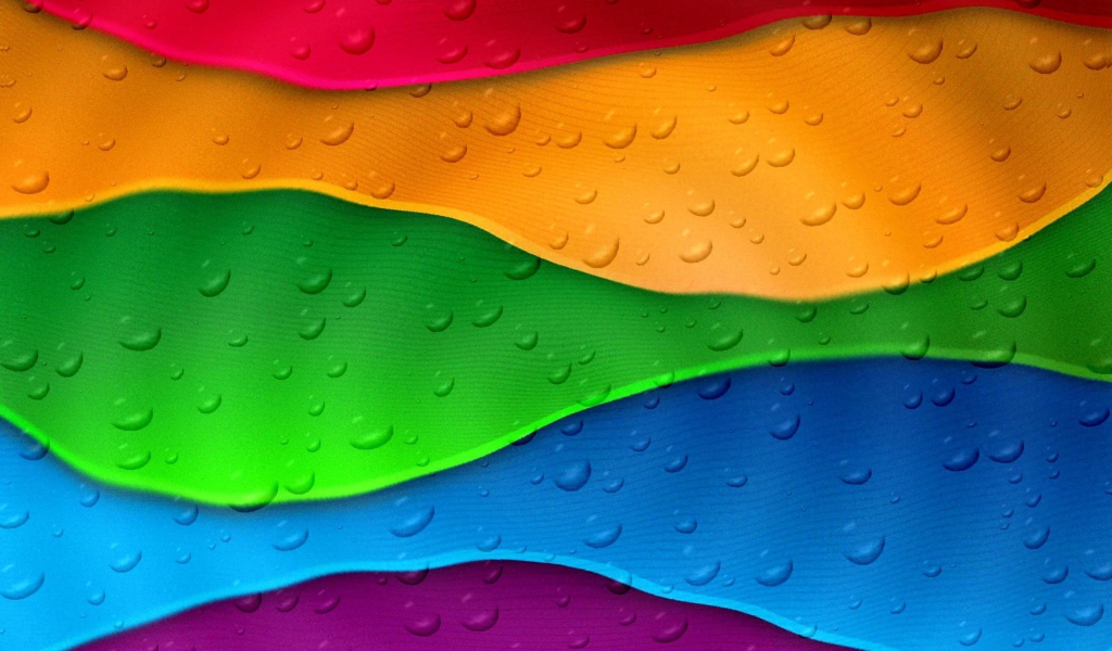 Rainbow Drops wallpaper 1024x600