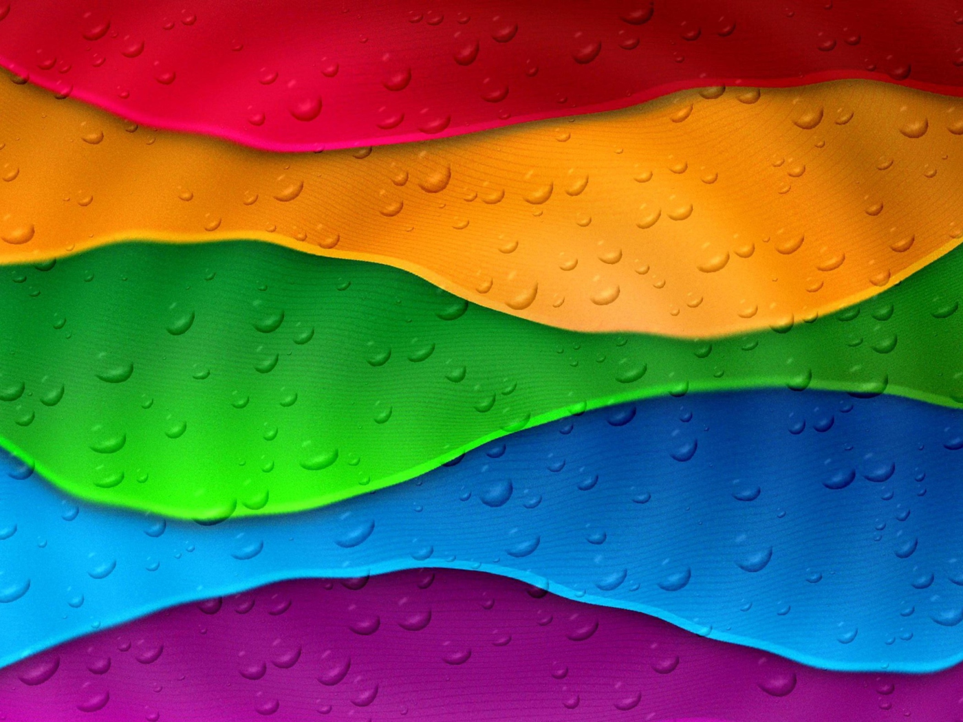 Das Rainbow Drops Wallpaper 1400x1050