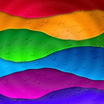 Das Rainbow Drops Wallpaper 208x208