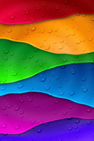 Fondo de pantalla Rainbow Drops 320x480