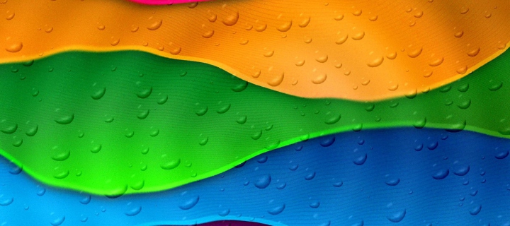 Rainbow Drops wallpaper 720x320