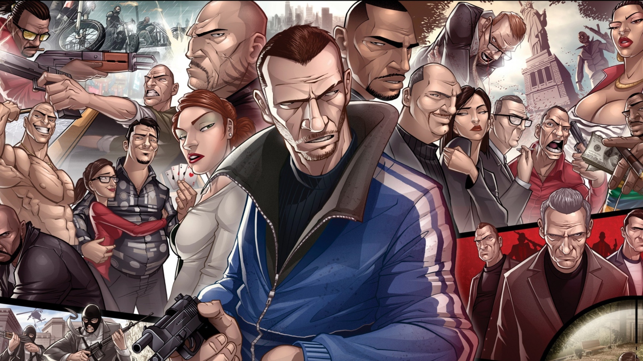 Fondo de pantalla Grand Theft Auto Characters 1280x720