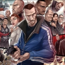Das Grand Theft Auto Characters Wallpaper 128x128