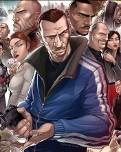 Das Grand Theft Auto Characters Wallpaper 176x220