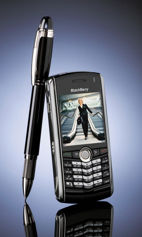Обои Blackberry Pearl Vs Pen 480x800