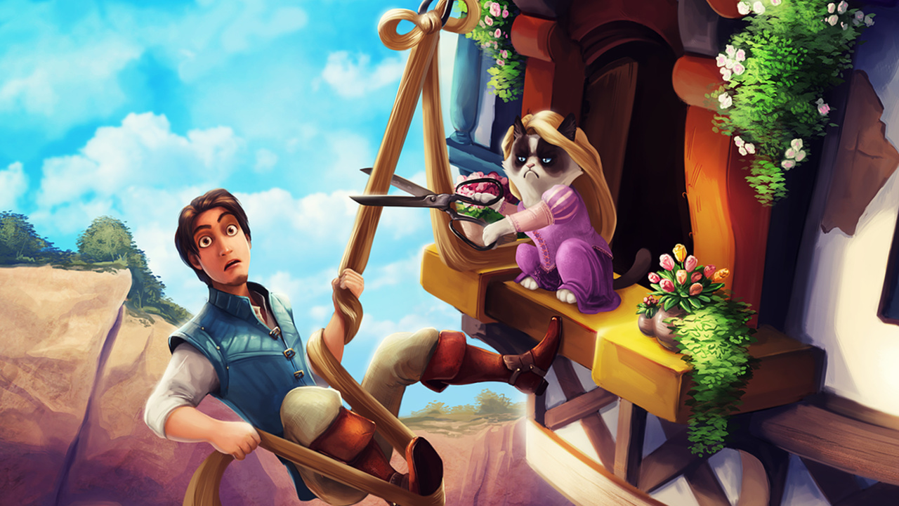 Sfondi Grumpy cat Disney 1280x720