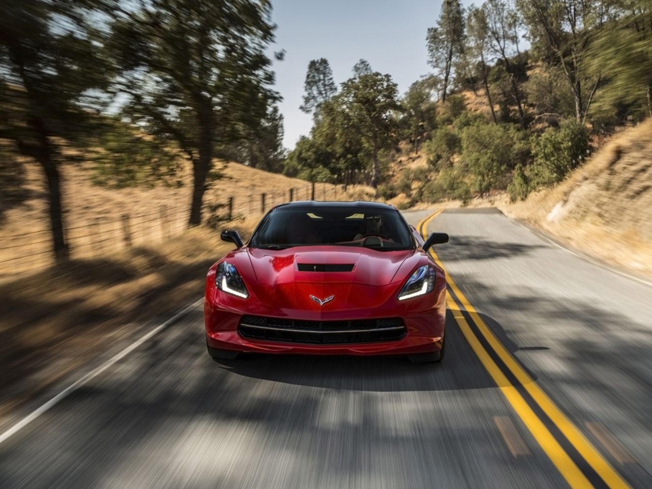 2014 Red Chevrolet Corvette Stingray screenshot #1 1280x960