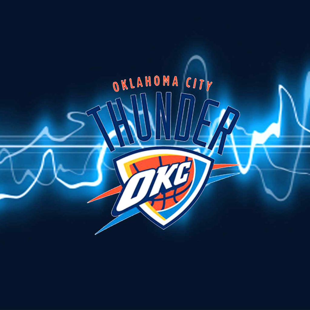 Sfondi Oklahoma City Thunder Logo 3D 1024x1024