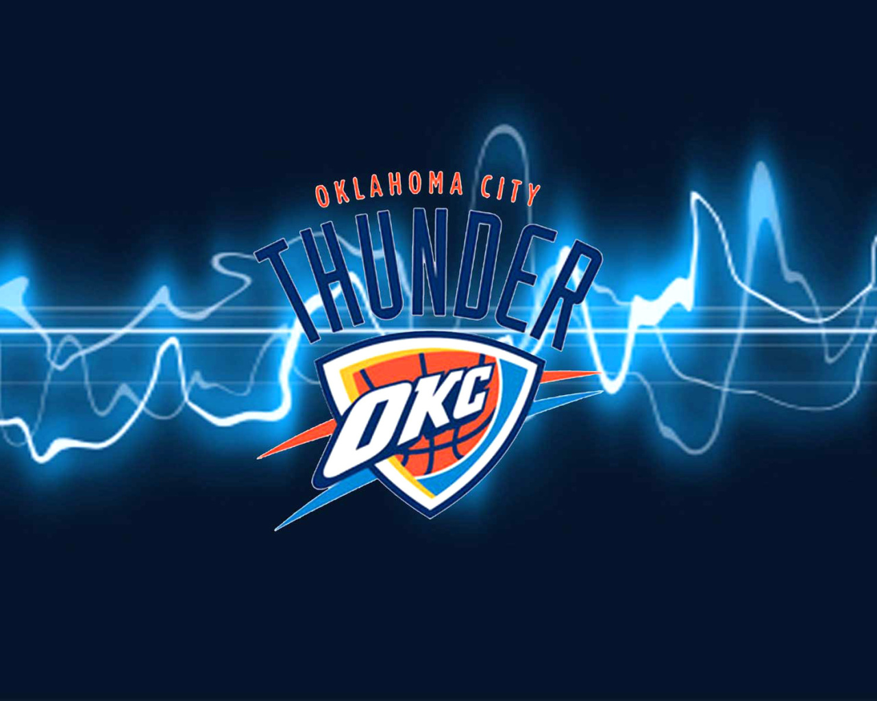 Oklahoma City Thunder Logo 3D wallpaper 1280x1024