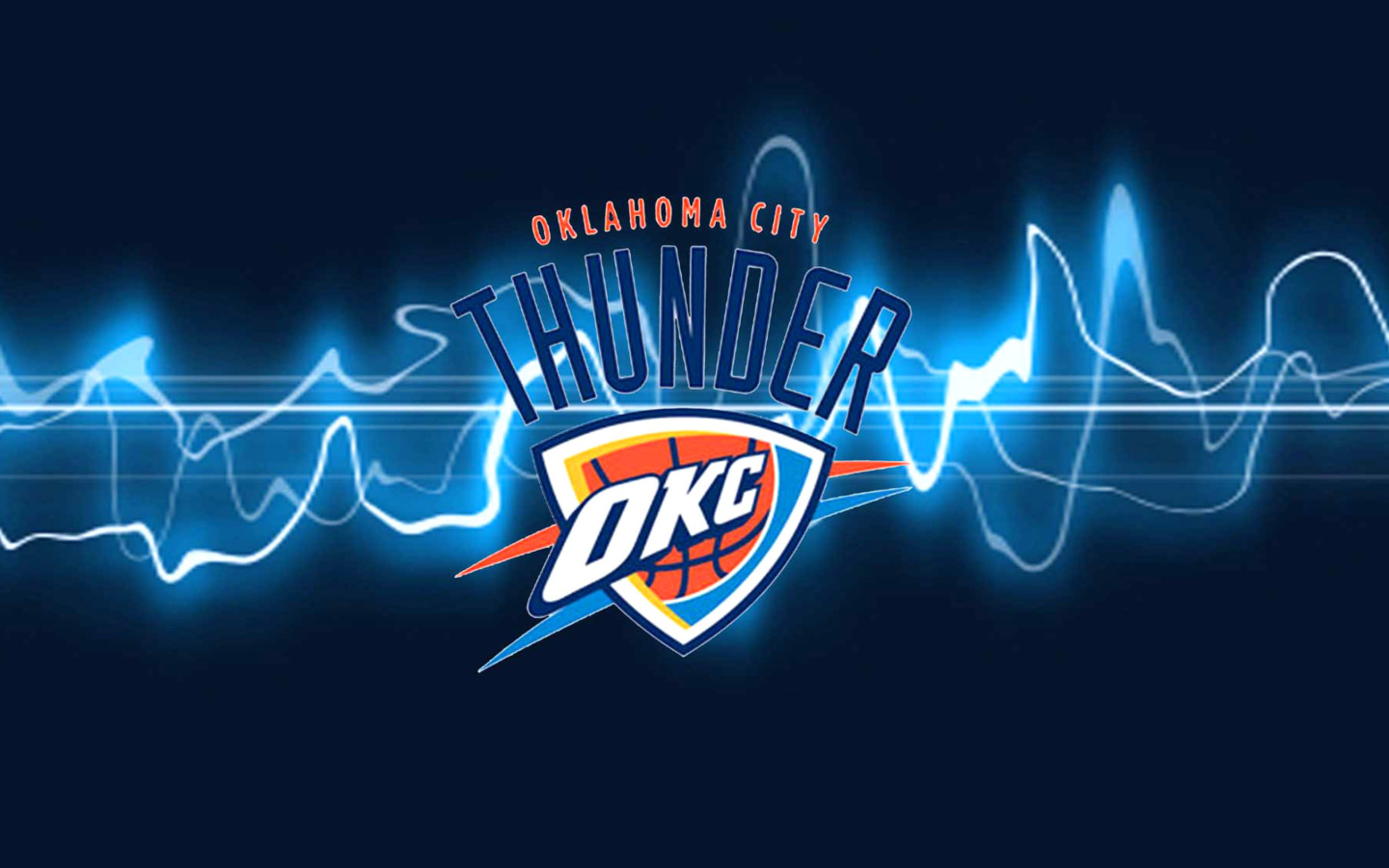 Das Oklahoma City Thunder Logo 3D Wallpaper 1440x900