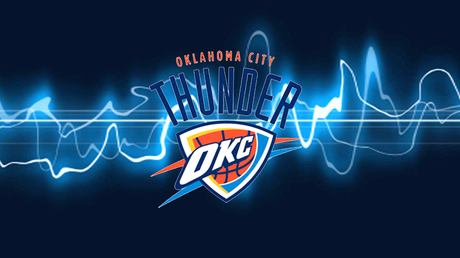 Oklahoma City Thunder Logo 3D wallpaper 1600x900