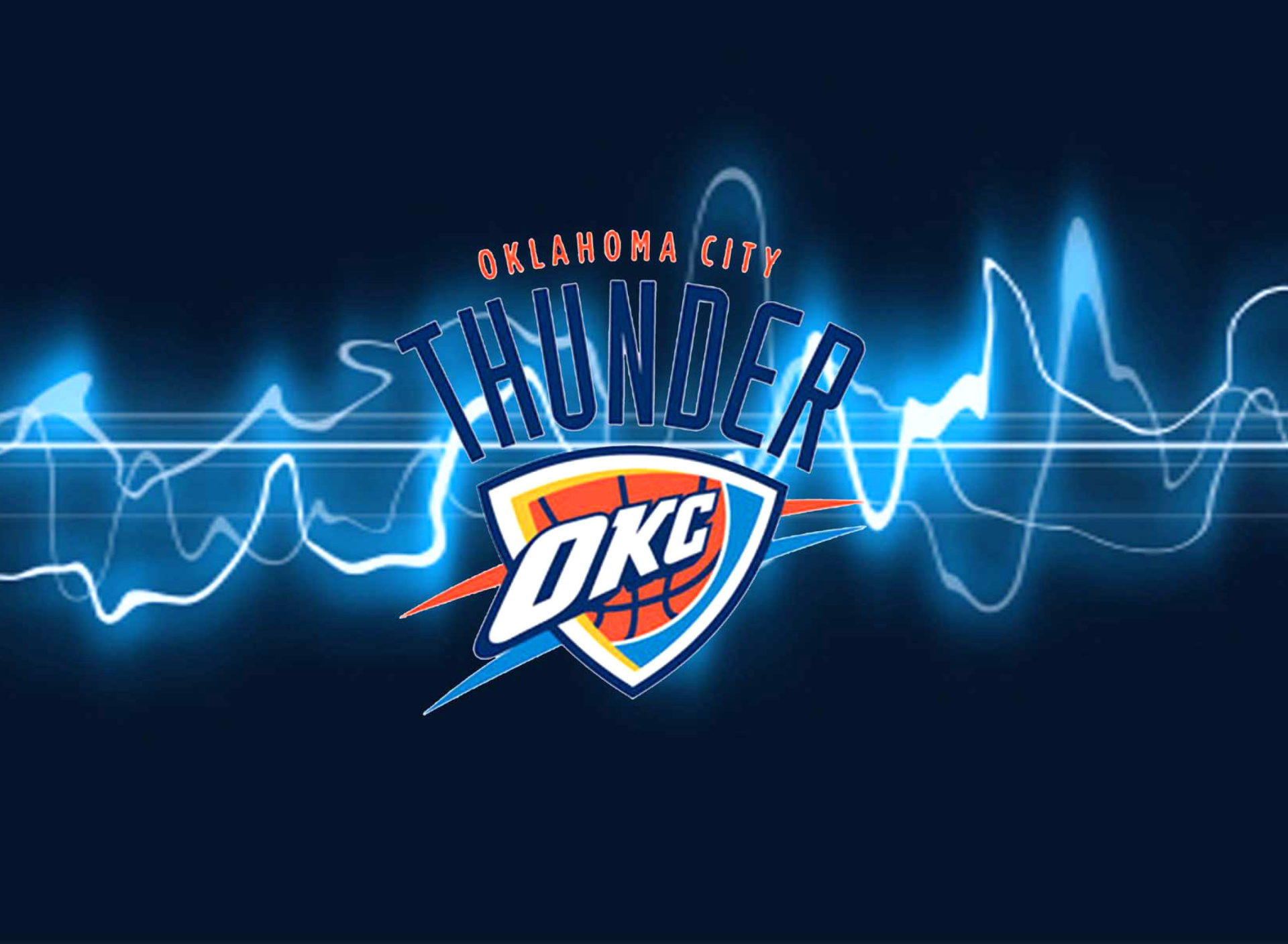 Das Oklahoma City Thunder Logo 3D Wallpaper 1920x1408