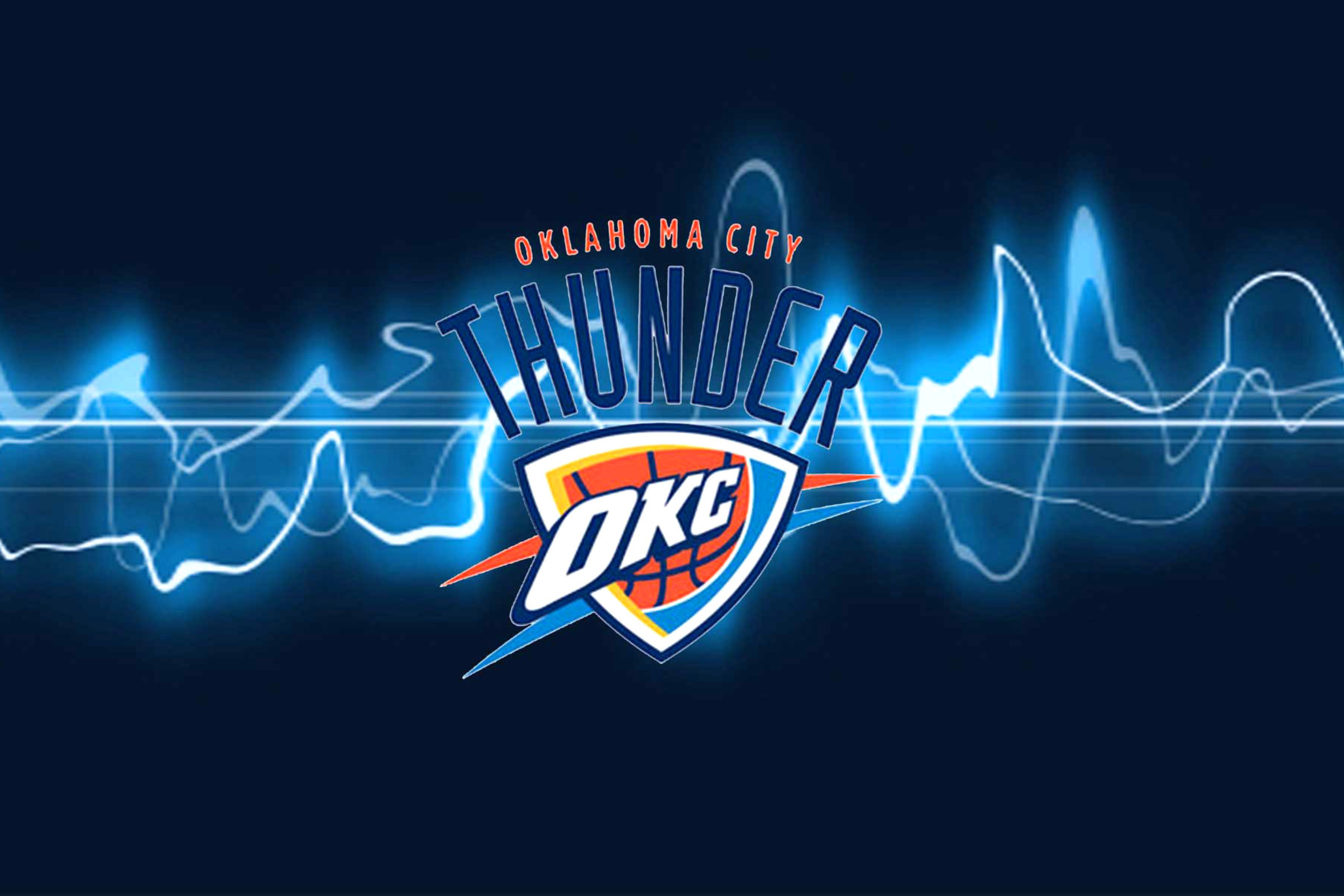 Das Oklahoma City Thunder Logo 3D Wallpaper 2880x1920