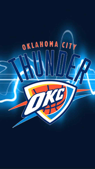 Das Oklahoma City Thunder Logo 3D Wallpaper 360x640